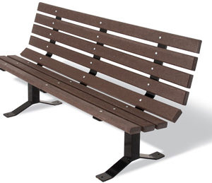 Recycled Bench with Back (982)