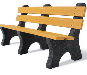 100% Recycled Portable Bench with Back (21)
